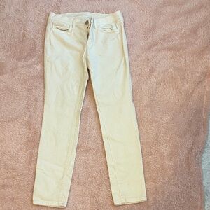 LOFT Women's Light Cream Skinny Jeans